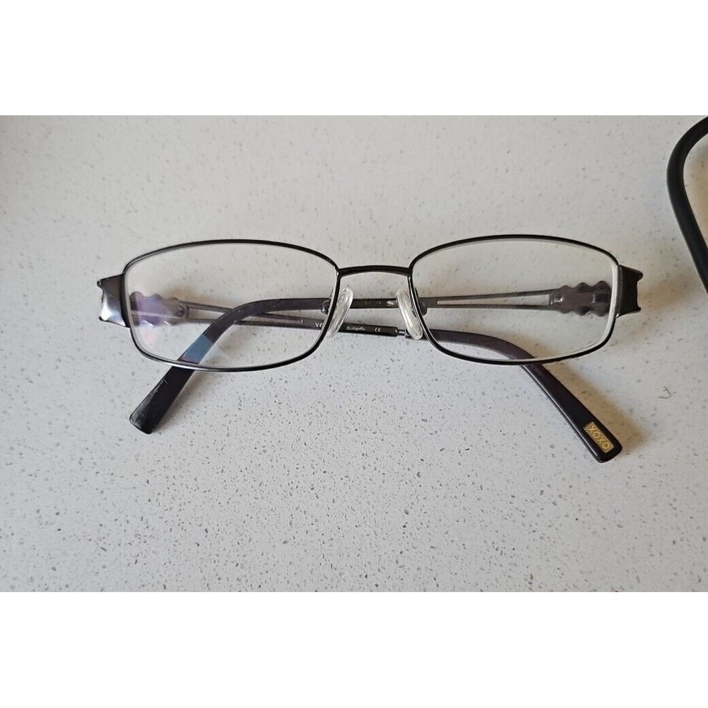XOXO Gunmetal Crystal Full-Rim Eyeglasses FRAMES ONLY Butterfly 51-17-135